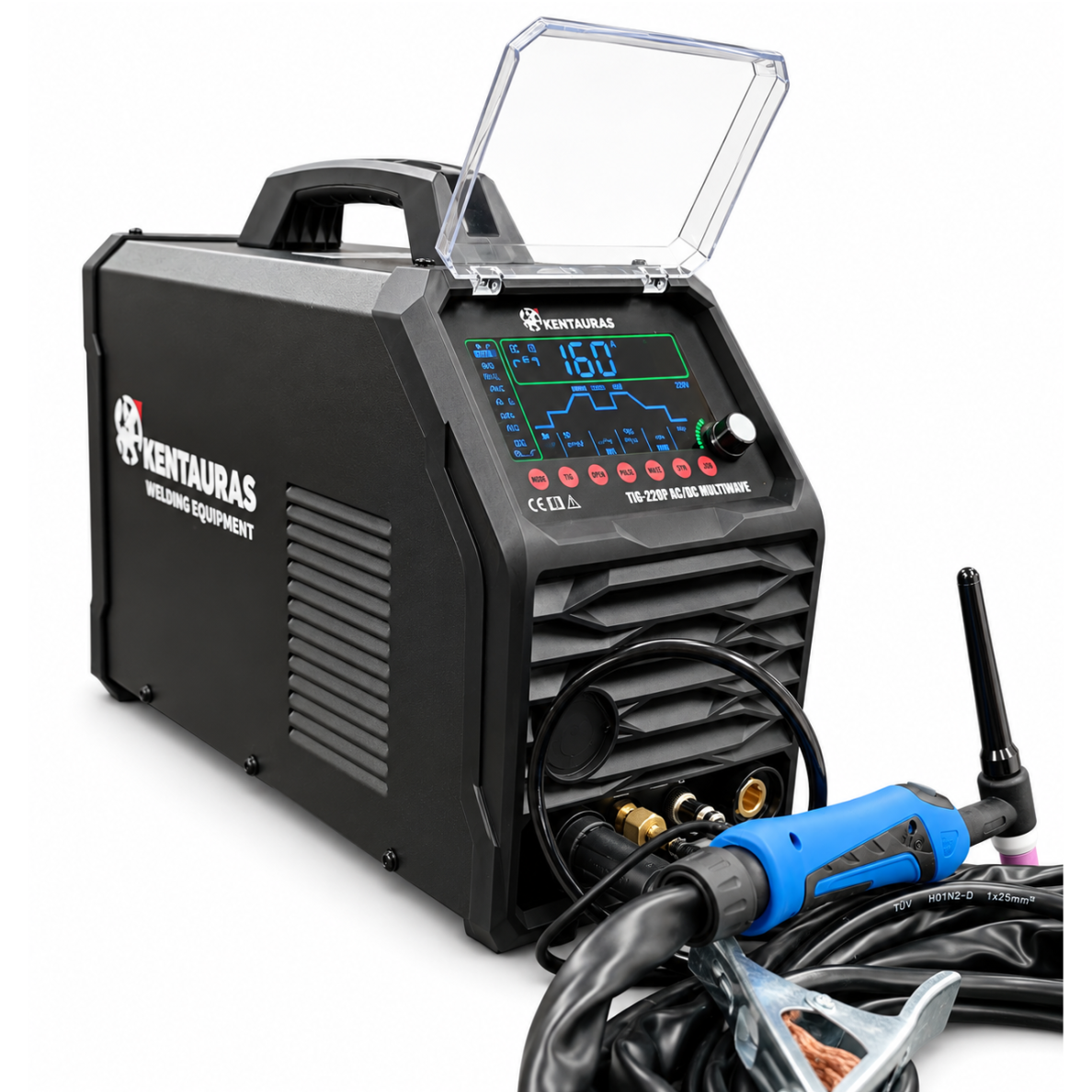 KENTAURAS TIG-220P AC/DC MULTIWAVE – profesionalus 220 A AC/DC TIG/MMA suvirinimo aparatas 2