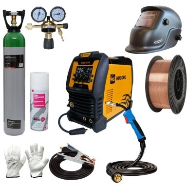 Suvirinimo pusautomatis Hugong HDMIG200W 200A Komplektas Suvirinimo pusautomatis Hugong HDMIG200W 200A Komplektas