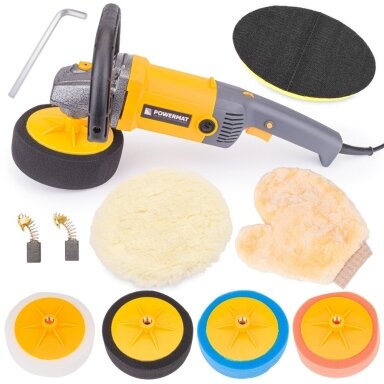 Poliravimo mašinėlė  POWERMAT 2600W + kempinės + Priedai PM-PS-2600T-Z5