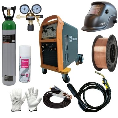 Suvirinimo pusautomatis Hugong INVERMATRIX 270 MIG/MMA 380v Komplektas Suvirinimo pusautomatis Hugong INVERMATRIX 270 MIG/MMA 380v Komplektas
