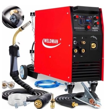 Pusautomatis Weldman POWER MIG 280 LCD SYNERGY 4×4 Pusautomatis Weldman POWER MIG 280 LCD SYNERGY 4×4