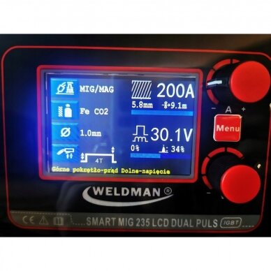 Weldman  MIG 235 LCD SYN DUAL PULS Visiems metalams 2